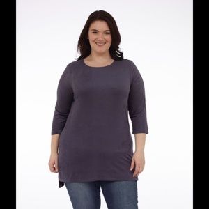 DKR Apparel Plus (Full Figure) Vegan Suede Tunic